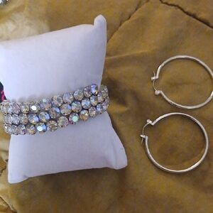 Elegant Silver Crystal Bracelet
